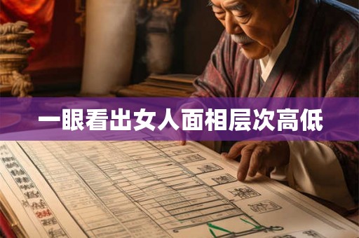 一眼看出女人面相层次高低