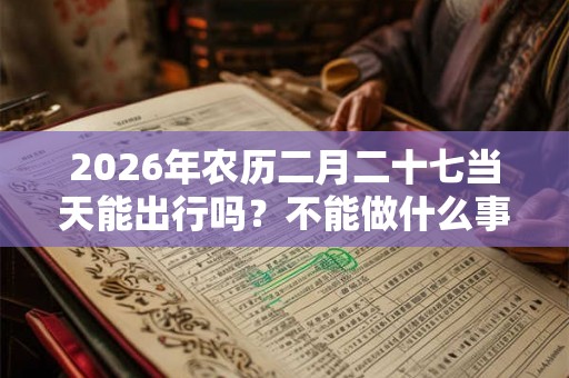 2026年农历二月二十七当天能出行吗？不能做什么事？