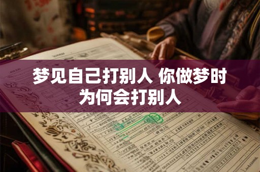 梦见自己打别人 你做梦时为何会打别人