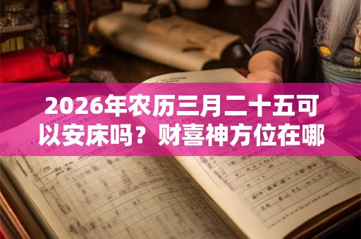 2026年农历三月二十五可以安床吗？财喜神方位在哪？