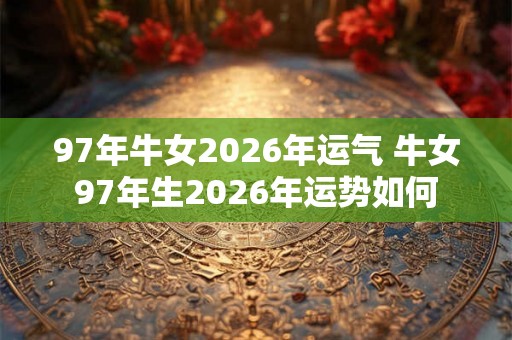 97年牛女2026年运气 牛女97年生2026年运势如何