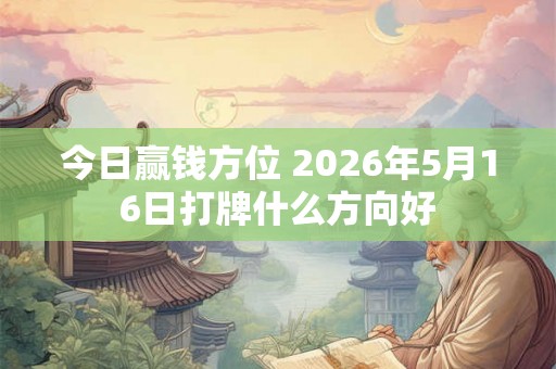 今日赢钱方位 2026年5月16日打牌什么方向好
