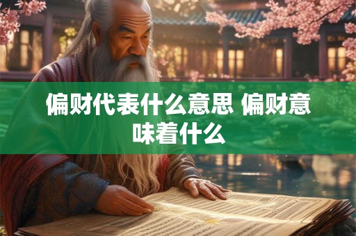 偏财代表什么意思 偏财意味着什么 偏财代表什么意思 偏财意味着什么