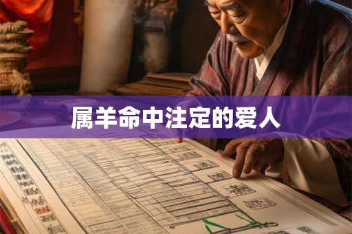 属羊命中注定的爱人