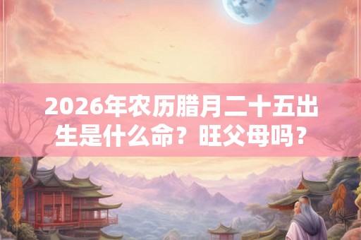 2026年农历腊月二十五出生是什么命？旺父母吗？