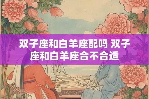 双子座和白羊座配吗 双子座和白羊座合不合适 双子座和白羊座配吗 双子座和白羊座合不合适