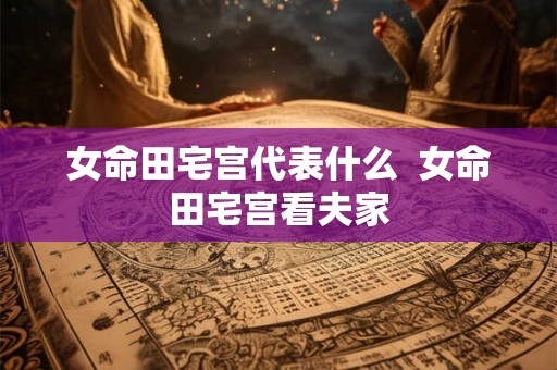 女命田宅宫代表什么  女命田宅宫看夫家