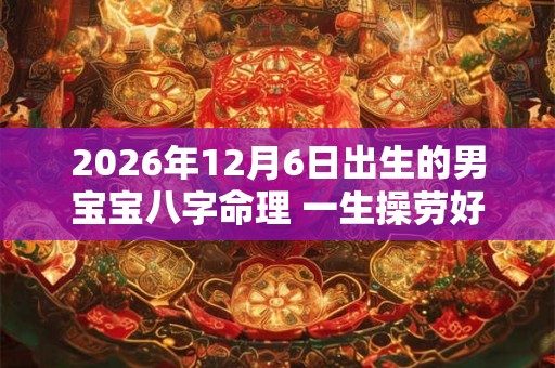 2026年12月6日出生的男宝宝八字命理 一生操劳好运自来 2026年12月6日出生的男宝宝八字命理 一生操劳好运自来