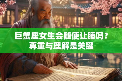 巨蟹座女生会随便让睡吗?尊重与理解是关键 巨蟹座女生会随便让睡吗?尊重与理解是关键