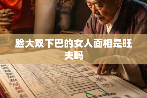 脸大双下巴的女人面相是旺夫吗