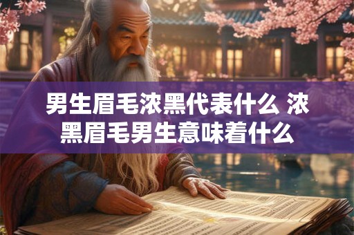 男生眉毛浓黑代表什么 浓黑眉毛男生意味着什么 男生眉毛浓黑代表什么 浓黑眉毛男生意味着什么