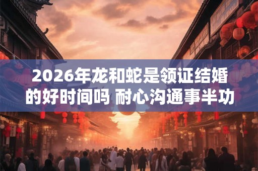 2026年龙和蛇是领证结婚的好时间吗 耐心沟通事半功倍