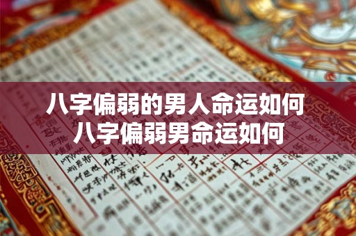 八字偏弱的男人命运如何 八字偏弱男命运如何