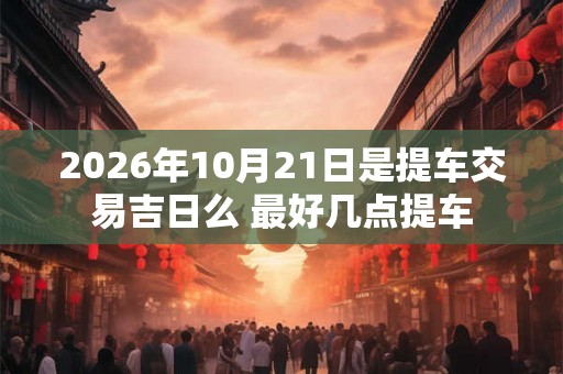 2026年10月21日是提车交易吉日么 最好几点提车