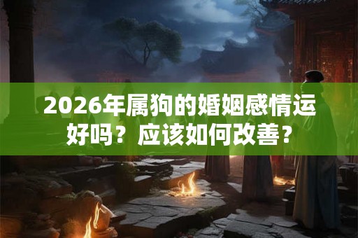2026年属狗的婚姻感情运好吗？应该如何改善？