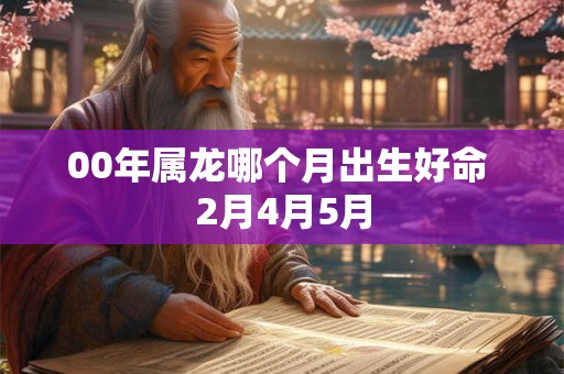 00年属龙哪个月出生好命 2月4月5月 00年属龙哪个月出生好命 2月4月5月
