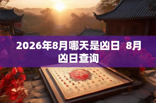 2026年8月哪天是凶日  8月凶日查询