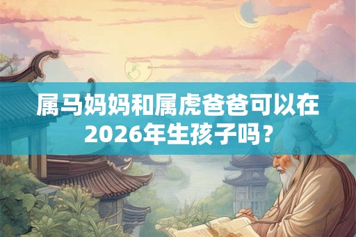 属马妈妈和属虎爸爸可以在2026年生孩子吗? 属马妈妈和属虎爸爸可以在2026年生孩子吗?