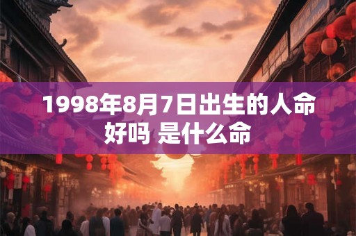 1998年8月7日出生的人命好吗 是什么命