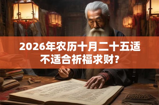 2026年农历十月二十五适不适合祈福求财? 2026年农历十月二十五适不适合祈福求财?
