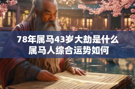 78年属马43岁大劫是什么 属马人综合运势如何 78年属马43岁大劫是什么 属马人综合运势如何