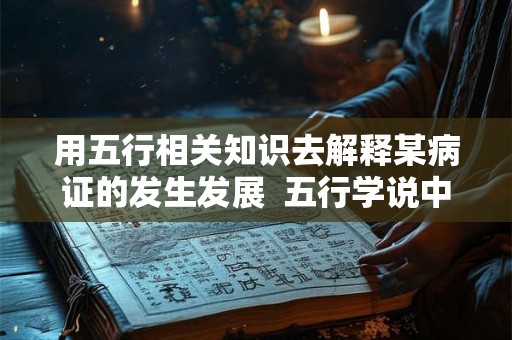 用五行相关知识去解释某病证的发生发展 五行学说中用于疾病的诊断 用五行相关知识去解释某病证的发生发展 五行学说中用于疾病的诊断