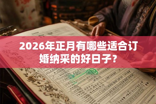 2026年正月有哪些适合订婚纳采的好日子？