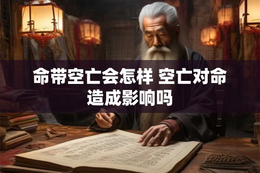 命带空亡会怎样 空亡对命造成影响吗