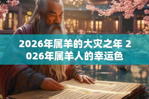 2026年属羊的大灾之年 2026年属羊人的幸运色 2026年属羊的大灾之年 2026年属羊人的幸运色