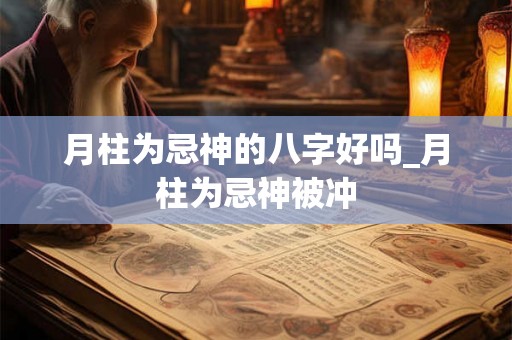 月柱为忌神的八字好吗_月柱为忌神被冲