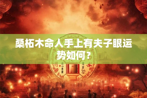 桑柘木命人手上有夫子眼运势如何？
