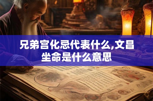 兄弟宫化忌代表什么,文昌坐命是什么意思 兄弟宫化忌代表什么,文昌坐命是什么意思
