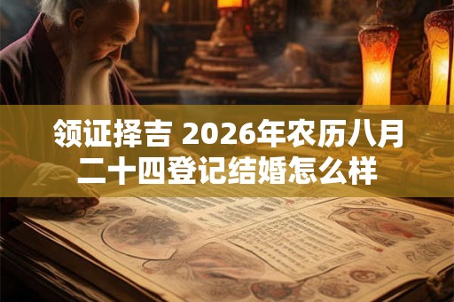 领证择吉 2026年农历八月二十四登记结婚怎么样