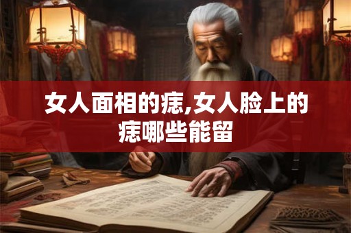 女人面相的痣,女人脸上的痣哪些能留