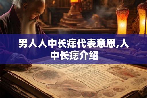 男人人中长痣代表意思,人中长痣介绍
