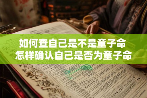 如何查自己是不是童子命 怎样确认自己是否为童子命