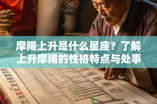 摩羯上升是什么星座?了解上升摩羯的性格特点与处事哲学 摩羯上升是什么星座?了解上升摩羯的性格特点与处事哲学