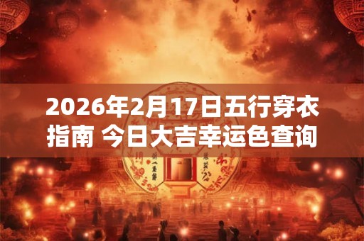 2026年2月17日五行穿衣指南 今日大吉幸运色查询 2026年2月17日五行穿衣指南 今日大吉幸运色查询