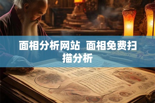面相分析网站  面相免费扫描分析