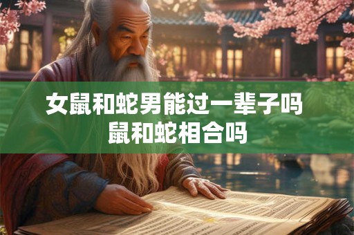 女鼠和蛇男能过一辈子吗 鼠和蛇相合吗