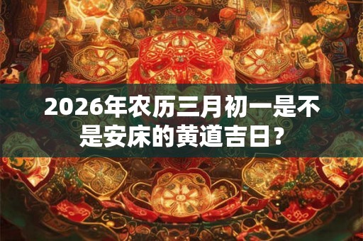 2026年农历三月初一是不是安床的黄道吉日？