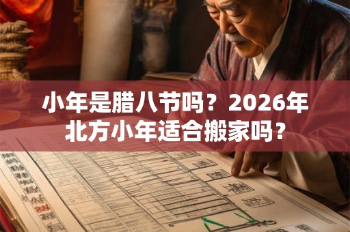小年是腊八节吗？2026年北方小年适合搬家吗？