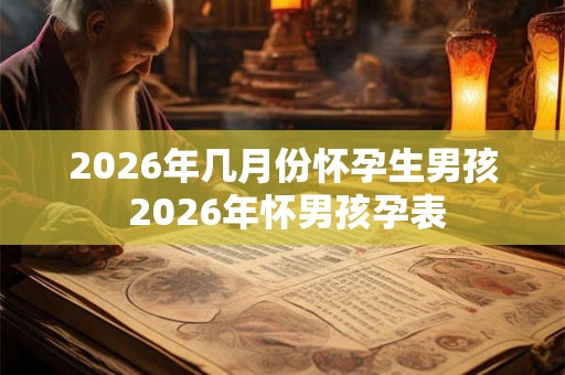 2026年几月份怀孕生男孩 2026年怀男孩孕表