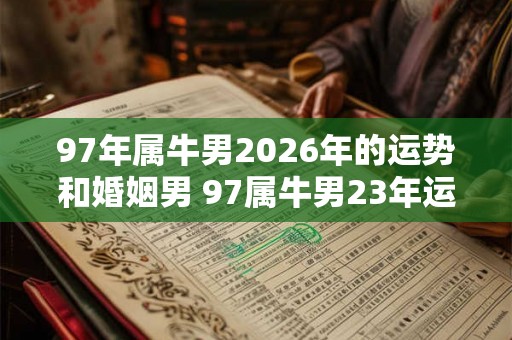 97年属牛男2026年的运势和婚姻男 97属牛男23年运势和婚姻如何