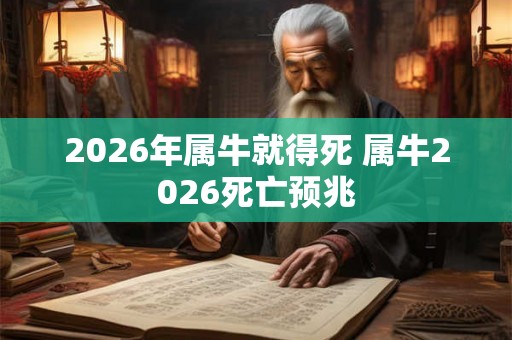 2026年属牛就得死 属牛2026死亡预兆