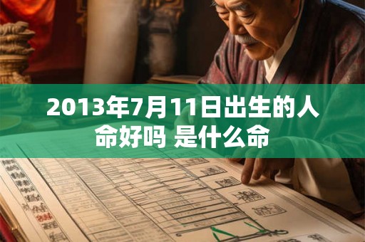 2013年7月11日出生的人命好吗 是什么命