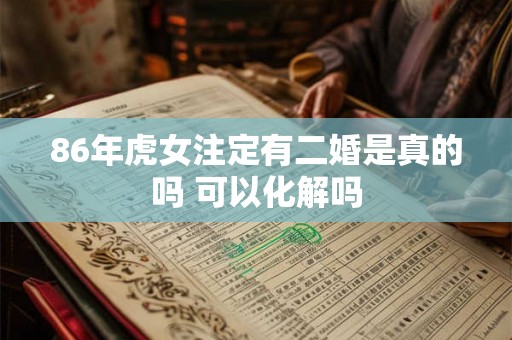 86年虎女注定有二婚是真的吗 可以化解吗