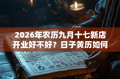 2026年农历九月十七新店开业好不好？日子黄历如何？