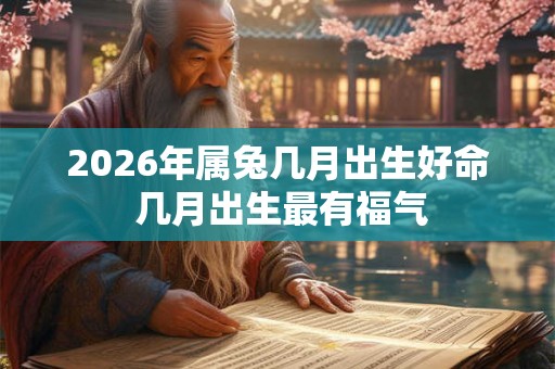 2026年属兔几月出生好命 几月出生最有福气
