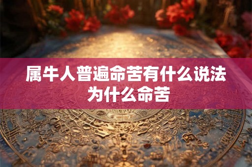 属牛人普遍命苦有什么说法 为什么命苦